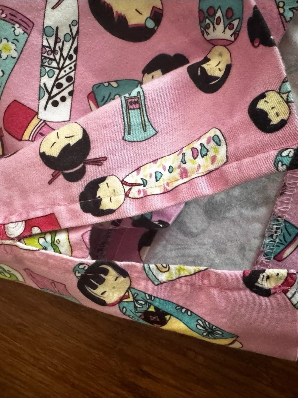 Y2K Kawaii Japanese Doll Novelty Print Cotton Poplin Mini Skirt Skort Light Pink